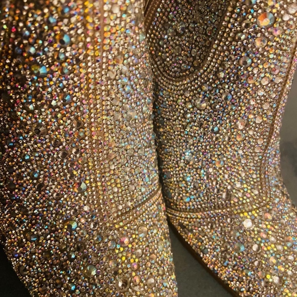 BETSEY JOHNSON KYLA BOOTIE RHINESTONE - Picture 8 of 8